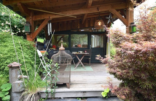 Arrien-en-Bethmale Cabin | Cabin 'Petit Bouddha' with Mountain View, Private Pool and Private Terrace