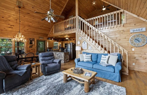 Morganton House | Cabin Sweet Cabin | Hot Tub Game Room Dog Friendly