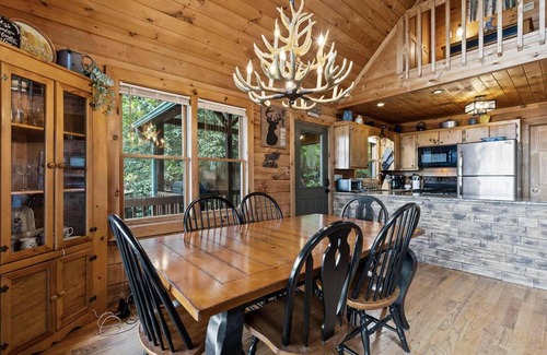 Morganton House | Cabin Sweet Cabin | Hot Tub Game Room Dog Friendly