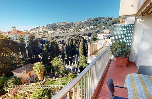 Alpes-Maritimes Apartment | Calm AC 3P with terrace, sea view and parking