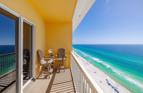 Panama City Beach Condo | Calypso Penthouse ~ Next to Pier Park ~ Stunning Ocean & Beach Front Views!