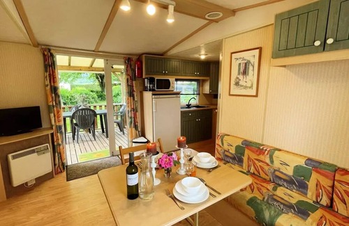 Saint-Bonnet-le-Chateau House | Camping de la Belle Etoile * - Mobile home Cottage comfort 2 bedrooms covered terrace 3 people