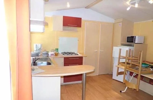 La Cassagne House | Camping de la Grande Prade * - Residence Mobile comfort walnuts with semi-covered wood terrace 18 m2 6 people