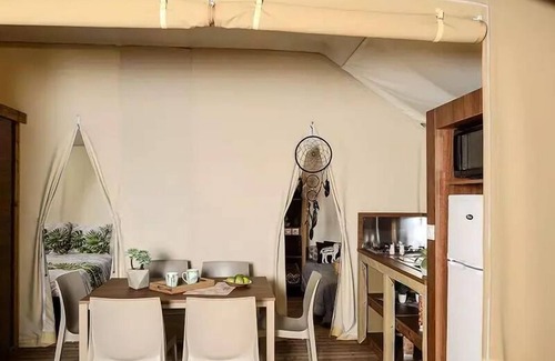 Guillac House | Camping des Cerisiers* - Tent Jungle Lodge 3 rooms 5 people Without Sanitary