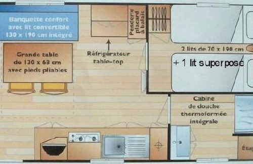 Huanne-Montmartin House | Camping du Bois de Reveuge**** - Classic Mobile Home 3 Rooms 5 People