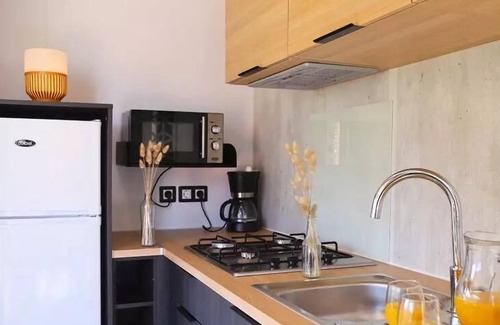 Cahagnolles House | Camping L'Escapade * - Mobile home Grand Large 34m2 (3 bedrooms) + terrace 6 people