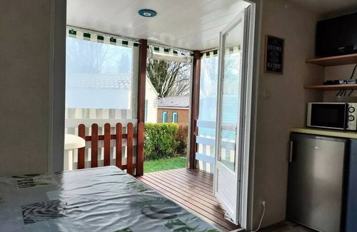 Saint-Nicolas des Eaux House | Camping Le Clos du Blavet * - Mobil home LONDON 24m2/2 bedrooms - covered terrace 4 people