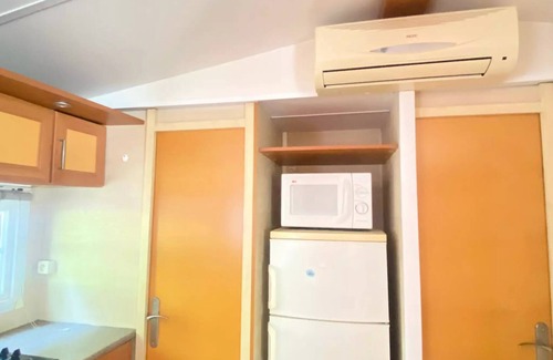 Le Grand Serre House | Camping le Grand Cerf * - Premium 6-person mobile home with covered terrace, 3 bedrooms, air conditioning, dishwasher, TV for 6 people