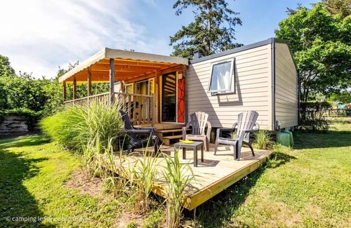 L'Aiguillon-sur-Vie House | Camping Ushuaïa Le Parc de La Grève * - Mobile Home Compact 3 Rooms 2 People + TV