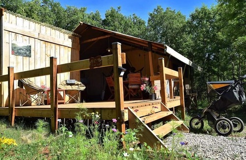Saint-Antonin Noble Val House | Campsite Les 3 Cantons**** - Tent Lodge 3 rooms 4 perspnnes