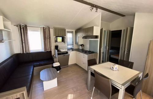 Neuvic House | Campsite Flower Le Port de Neuvic * - Comfort mobile home 36m² (3 bedrooms - 6/7 people) 2 bathrooms + covered terrace for 7 people
