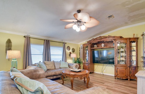 Port Bolivar House | Canal-Front Gilchrist Home w/ Pool - Walk to Beach