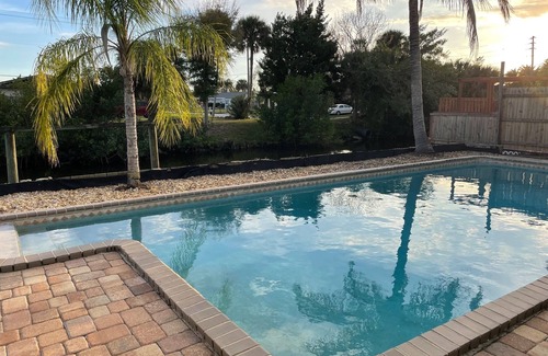 Hampton Homes House | Canal Home with Pool near Beaches and Space Center!