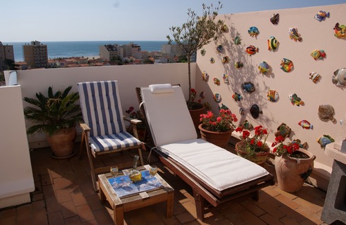 Le Port Apartment | Canet - 2 room apartment + cabin, terraces + panoramic balcony with sea view