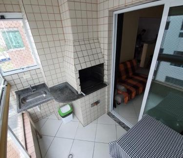 Aviacao Apartment | Cantinho do Churrasco - Varanda Gourmet a 60 mts praia