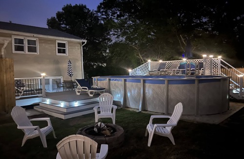 Lower Township House | Cape May 4 Bed Pool Oasis,Dog Friendly, Sleeps 10, Outdoor shower + Firepit + EV