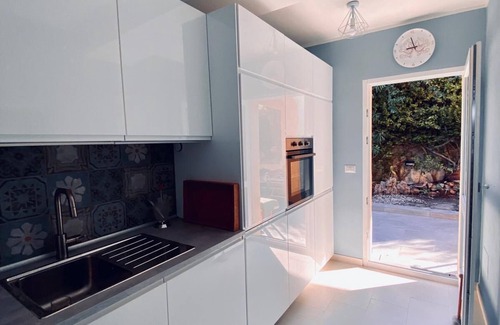 Pischina Salida Villa | Capo Caccia villa with sea view with communal pool and beach