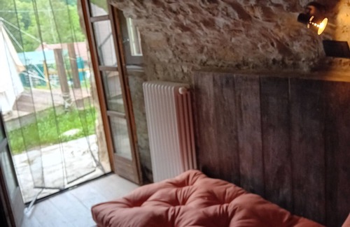 Bene Lario RV Rental | Caravan 'Glamping C Selva Tenda Ciliegio' with Mountain View and Shared Garden