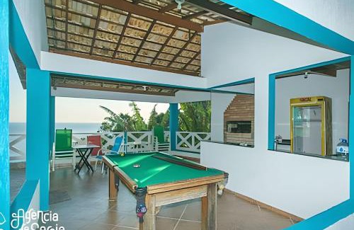 Praia de Borrifos House | Casa costeira com vista e área gourmet no Borrifos