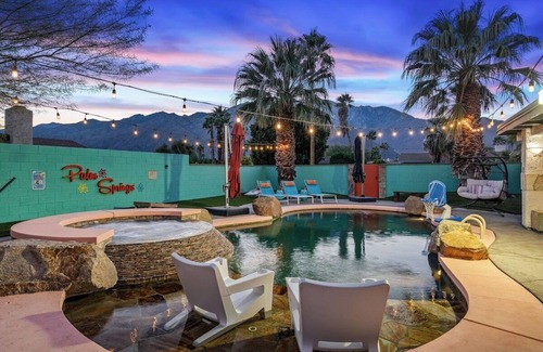 Racquet Club South House | Casa De La Paz – Desert Oasis with Saltwater Pool, Spa, Bocce & Mountain Views