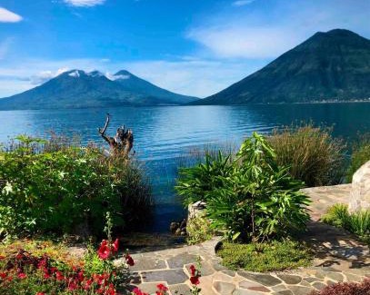 San Marcos La Laguna Villa | Casa de Los Angeles Lakefront Retreat with Sauna and Volcano Views