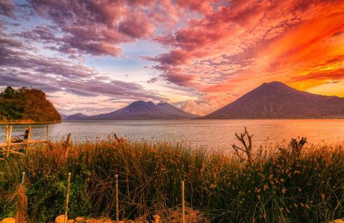 San Marcos La Laguna Villa | Casa de Los Angeles Lakefront Retreat with Sauna and Volcano Views