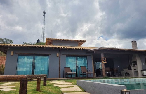 Itabirito Cottage | Casa de Temporada em Acuruí, com Vista Para Montanha de Frente Para Represa