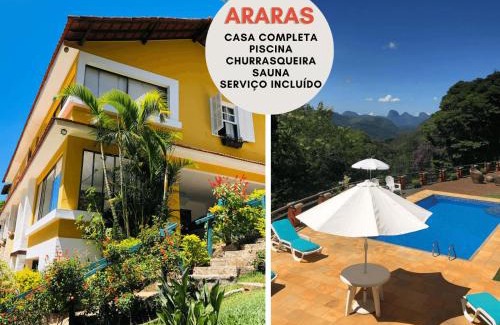 Araras Villa | Casa em Araras: Piscina, sauna e serviço incluído!