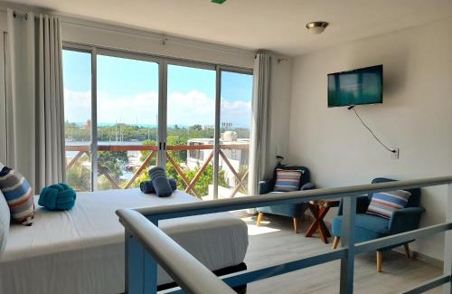Isla Mujeres Apartment | Casa Linda Isla Loft- Ocean View- Shared Pool