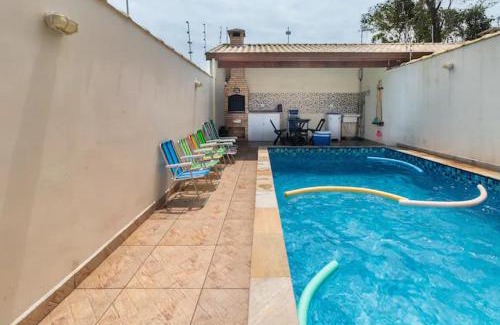 Santa Terezinha House | Casa nova na praia com piscina e área de churrasco