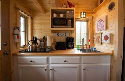 Willis Cabin | Casa Rosa Waterfront Tiny Home nLake Conroe Retreat Beautiful Sunsets