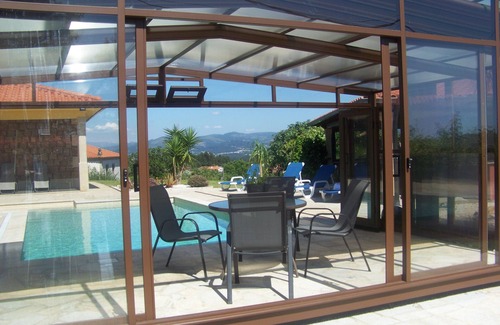 Cossourado House | Casa Rosanna bungalow, secure indoor saltwater swimming pool, panoramic view