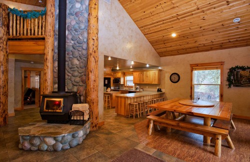 Cascade House | Cascade Multi-Family Cabin - 1 Block to Lake Cascade and Golf Course - Game room - Wood stove