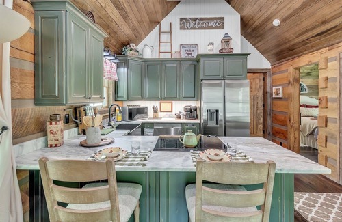 Waynesville Cabin | CastAway Waterfront Rustic Cabin Very Private With Outdoor Cabana