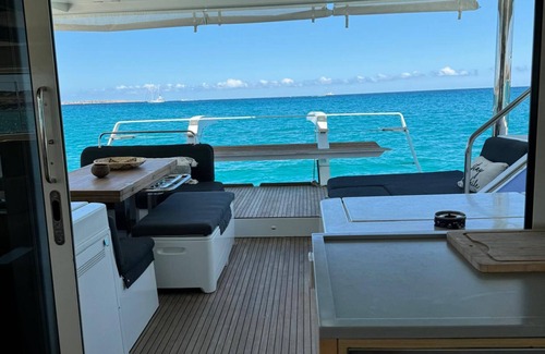 San Miguel de Abona Boat Rental | 'Catamarán Last Call' with Sea View, Private Terrace and Wi-Fi