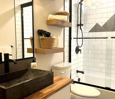 Victoria Apartment | Cedar & Sage Suite - Kitchen & Comfort in Langford