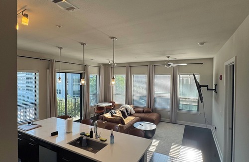 Greenway Plaza-Upper Kirby Apartment | Central 2BR/2BA - View & Gym Luxury