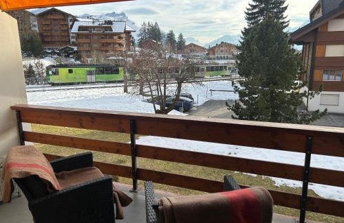 Villars-sur-Ollon Apartment | Central flat in Villars sur Ollon, Amethyste, for 4, with two double beds, balcony and 75m to ski-train