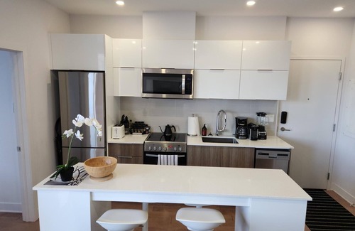 Milton Park Condo | Central Penthouse, 1Bedrooms and Den 4 guests, close by metro St-Laurent