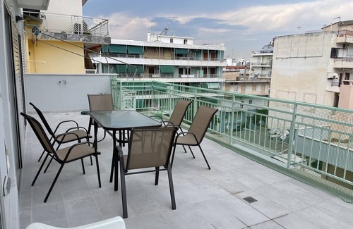Loutraki Apartment | Centrally located full floor apartment 2 blocks to the beach newly renovated
