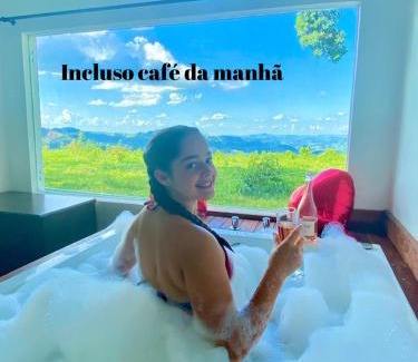 Corrego do Bom Jesus House | Chalé Mirante da Colina1 com hidro privativa e café da manhã