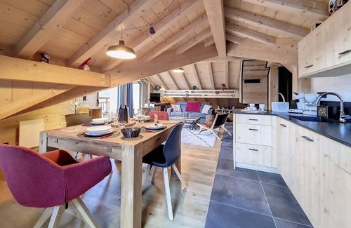 Le Bettaix Ski Chalet | Chalet, wifi, 5th floor, view valley, fitness, terrace, fireplace or stove, parking, tv, ski locker
