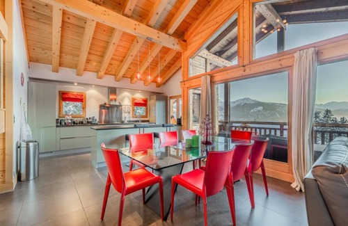Randogne Ski Chalet | Chalet Renard Blanc is a luxurious yet cozy home for skiing, golfing, and hiking
