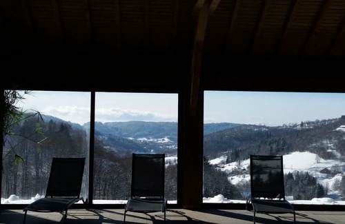 Fresse-sur-Moselle Ski Chalet | Chalet sleeps 2 to 8 nature quiet mountain heated indoor pool sauna