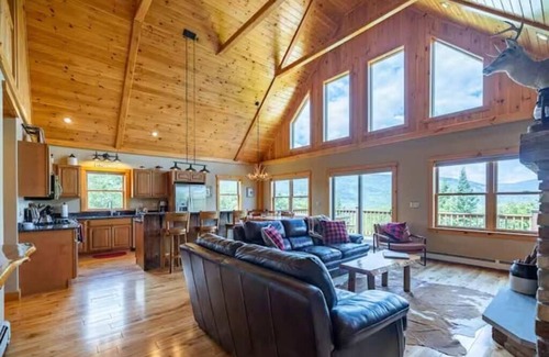 Bethel Ski Chalet | Chalet with Stunning Views, Hot tub, Cozy Fireplace, and Game Room!