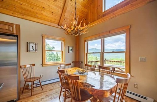 Bethel Ski Chalet | Chalet with Stunning Views, Hot tub, Cozy Fireplace, and Game Room!