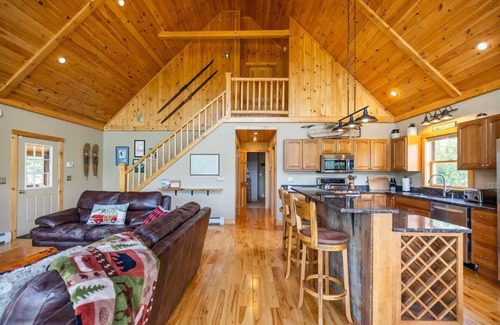 Bethel Ski Chalet | Chalet with Stunning Views, Hot tub, Cozy Fireplace, and Game Room!