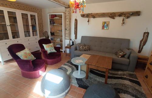 Octeville-sur-Mer Bed & Breakfast | Chambre dHôtes GALET EN LIN dans Ecolodge ENTRE MER & CAMPAGNE
