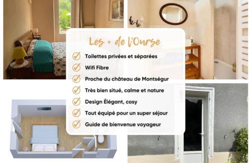 Fougax-et-Barrineuf House | Chambre double cosy - Gîte de la Louve