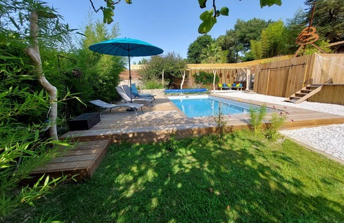 Soorts-Hossegor Villa | Chambre La Gravière with swimming pool -5mn from the beach